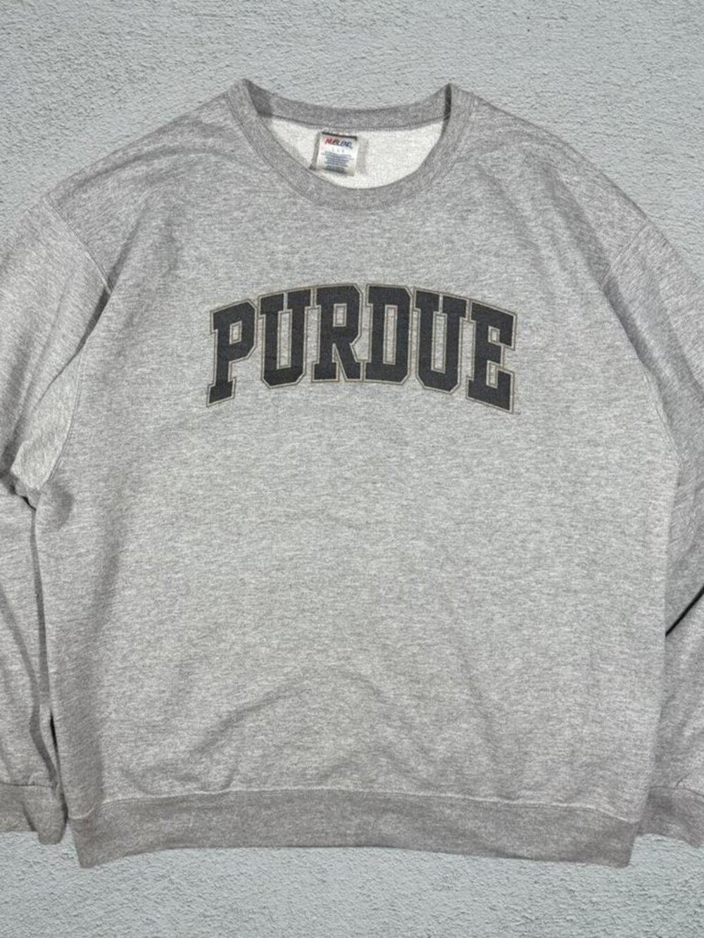 90s Purdue University gray crewneck sweatshirt with black arched text